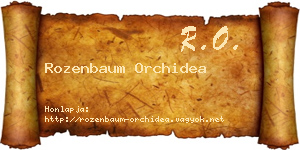 Rozenbaum Orchidea névjegykártya